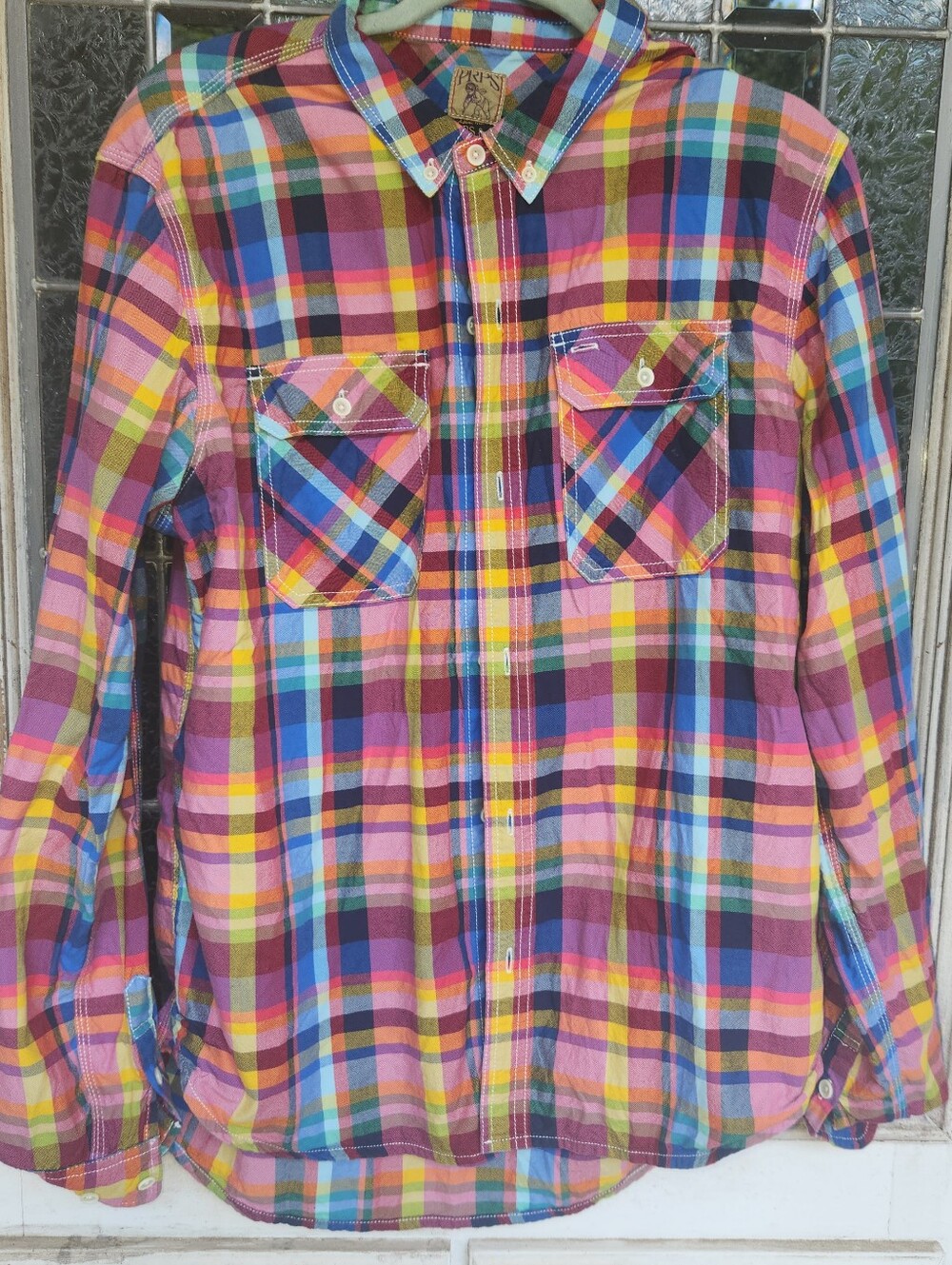 PRPS Multicolor Plaid Button-Down Shirt